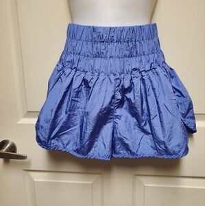 Free Movement Free People Blue Shiny Skirt Size Medium